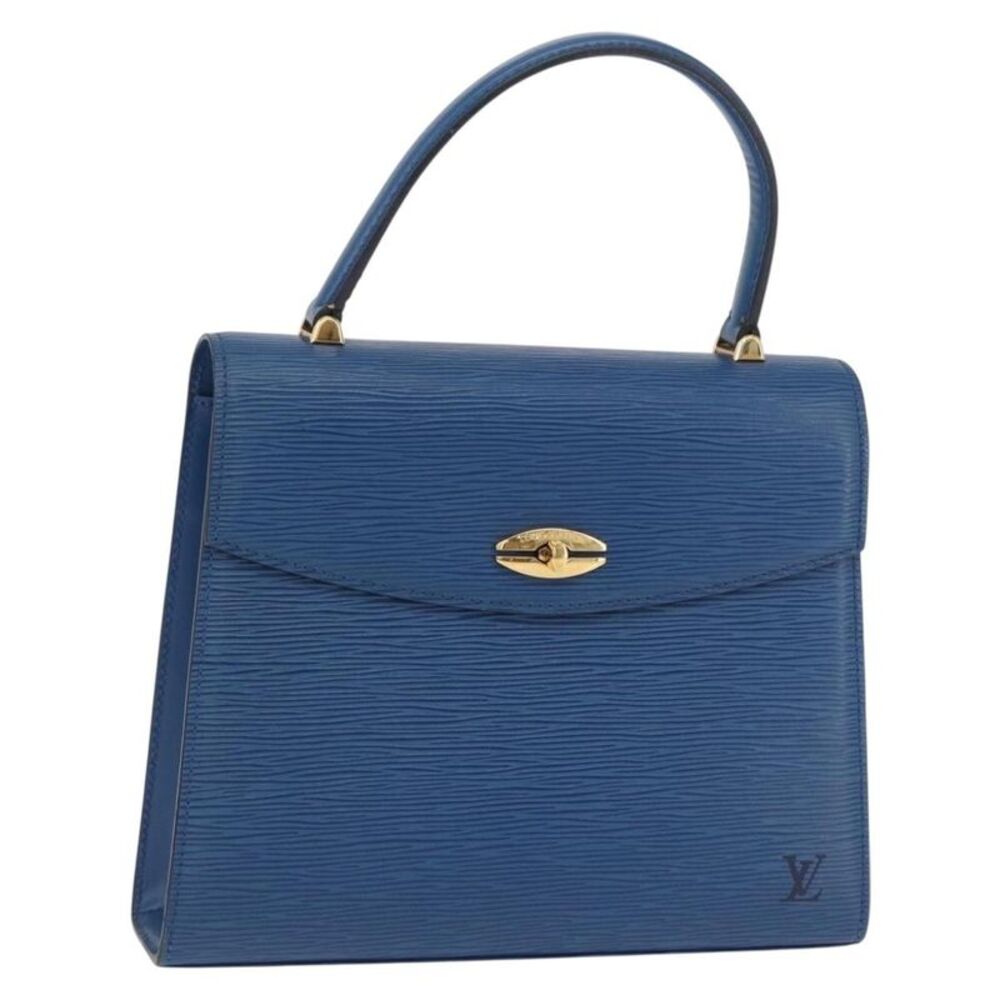 Louis Vuitton Malesherbes Epi Leather Blue Leather Handbag